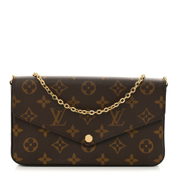 LOUIS VUITTON Monogram Pochette Felicie Chain Wallet Fuchsia