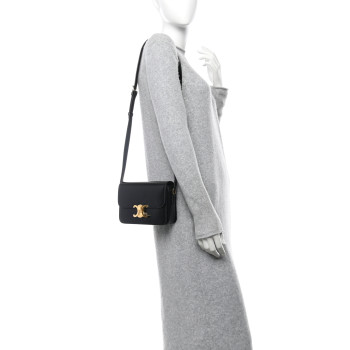 CELINE Shiny Calfskin Teen Triomphe Black