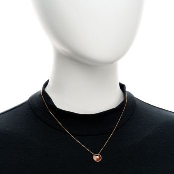 CARTIER 18K Pink Gold Diamond Carnelian XS Amulette de Cartier Pendant Necklace
