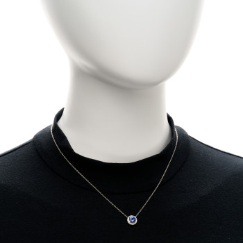 TIFFANY Platinum Diamond Tanzanite Soleste Pendant Necklace