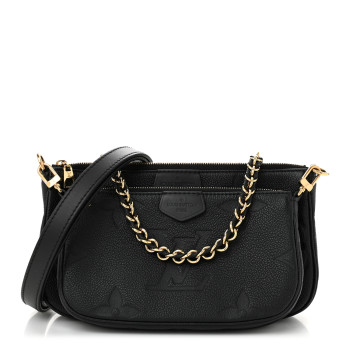 LOUIS VUITTON Empreinte Monogram Giant Multi Pochette Accessories Black