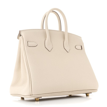 HERMES Togo Birkin 25 Craie