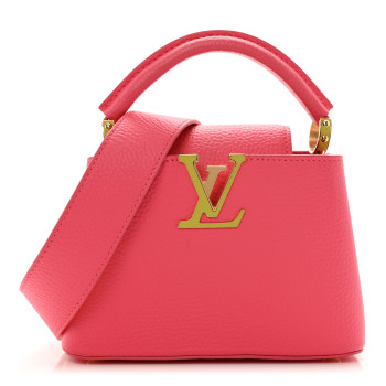 LOUIS VUITTON Taurillon Capucines Mini Dragon Fruit Pink Cedrat