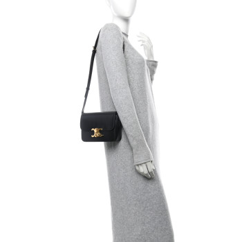 CELINE Shiny Calfskin Teen Triomphe Black