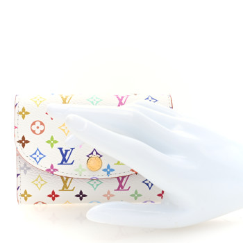 LOUIS VUITTON LV X TM Monogram Multicolor Rosalie Coin Purse White Kawaii Pink