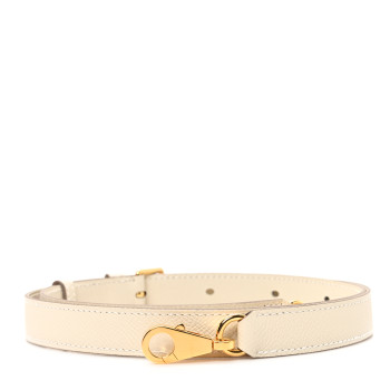 HERMES Epsom A-Strap Shoulder Strap Craie