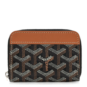 GOYARD Goyardine Matignon PM Wallet Black Gold