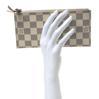LOUIS VUITTON Damier Azur Felicie Chain Wallet Zippered Insert  Rose Ballerine