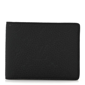 LOUIS VUITTON Taurillon Monogram Multiple Wallet Black