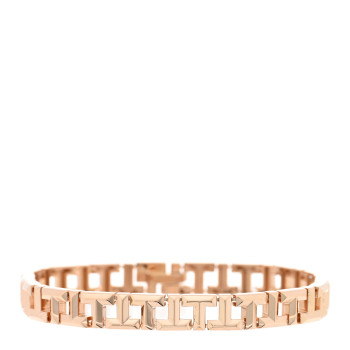 TIFFANY 18K Rose Gold Narrow T True Bracelet