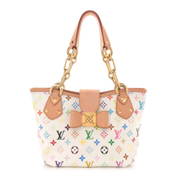 LOUIS VUITTON Monogram Multicolor Annie MM White