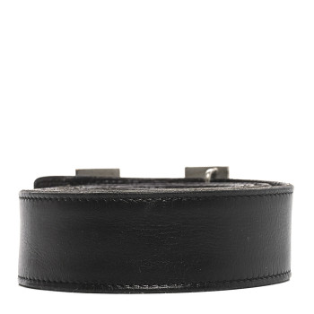 HERMES Box Togo 32mm H Belt 90 36 Black Chocolate
