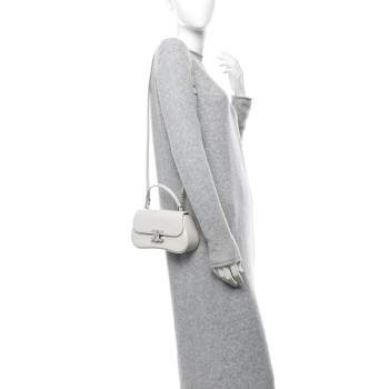 CELINE Shiny Calfskin Teen Lola Bag White