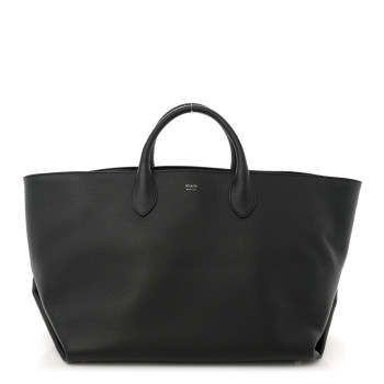 KHAITE Smooth Calfskin Medium Amelia East West Tote Black