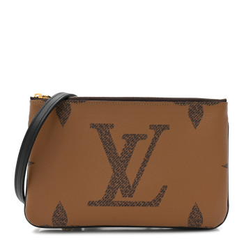LOUIS VUITTON Reverse Monogram Giant Double Zip Pochette