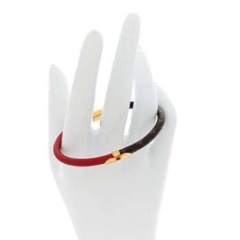 LOUIS VUITTON Monogram Daily Confidential Bracelet 17 Red