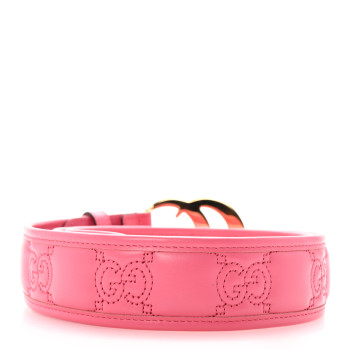 GUCCI Calfskin GG Matelasse Marmont 40mm Belt 100 40 Perfect Pink