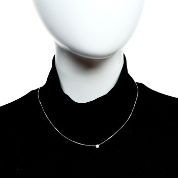 CARTIER 18K White Gold Diamond XS D'Amour Pendant Necklace