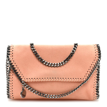 STELLA MCCARTNEY Shaggy Deer Mini Falabella Crossbody Bag Pink