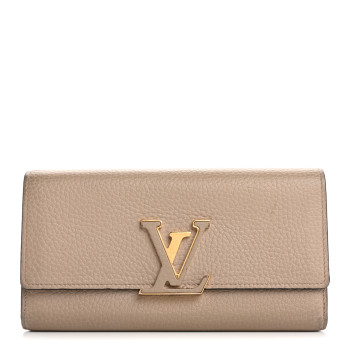 LOUIS VUITTON Taurillon Capucines Wallet Galet