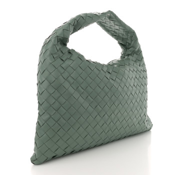 BOTTEGA VENETA Nappa Intrecciato Small Hop Aloe