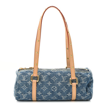 LOUIS VUITTON Monogram Denim Papillon Denim Blue