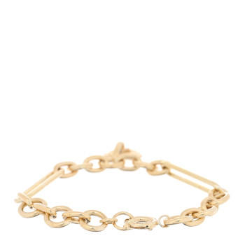 FOUNDRAE 18K Yellow Gold Diamond Pave Star Heart Miniature Medallion Medium Mixed Midsize Clip Bracelet
