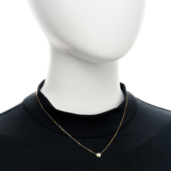 CARTIER 18K Yellow Gold Diamond LM D'Amour Pendant Necklace