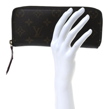 LOUIS VUITTON Monogram Clemence Wallet Fuchsia