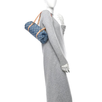 LOUIS VUITTON Monogram Denim Papillon Denim Blue