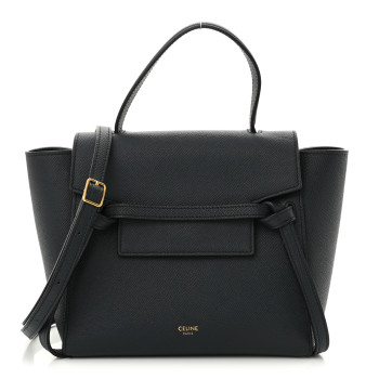 CELINE Grained Calfskin Nano Belt Bag Navy