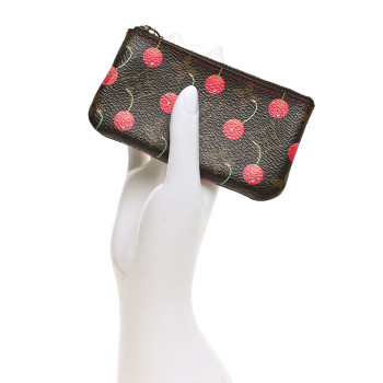 LOUIS VUITTON Monogram Cerises Key Pouch