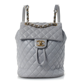 CHANEL Calfskin Quilted Small Urban Spirit Backpack Grey