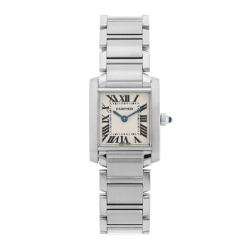 CARTIER Stainless Steel 20mm Tank Francaise Quartz Watch
