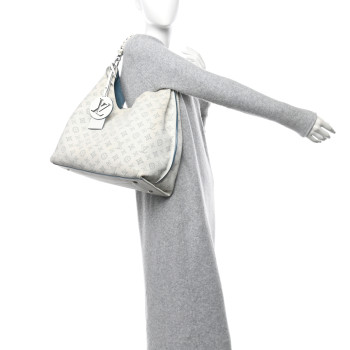 LOUIS VUITTON Mahina Carmel Hobo Snow