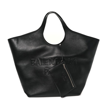 BALENCIAGA Smooth Calfskin Large Mary Kate Tote Black