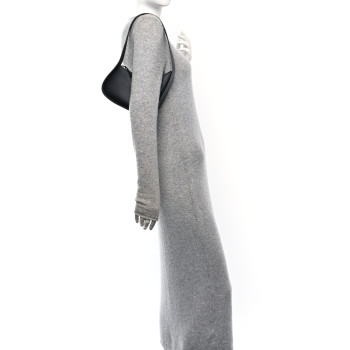 THE ROW Smooth Calfskin Half Moon Shoulder Bag Black