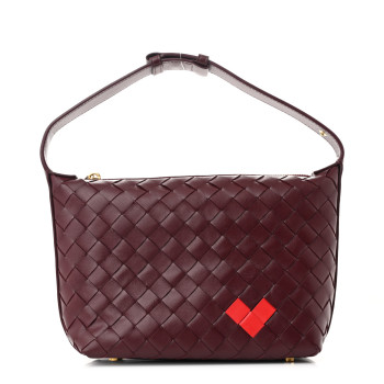 BOTTEGA VENETA Calfskin Nappa Intrecciato Mini Wallace Barolo