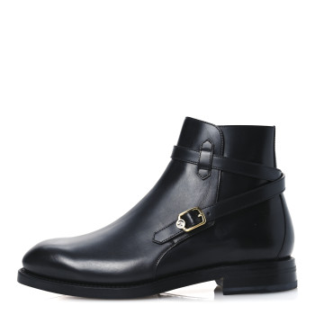 GUCCI Cordovan Lux Men Ankle Boots 10 Black