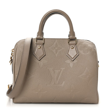 LOUIS VUITTON Empreinte Monogram Giant Speedy Bandouliere 25 Tourterelle