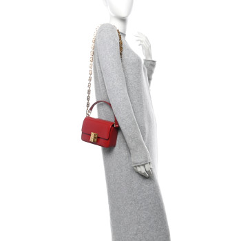 GIVENCHY Box Calfskin Small 4G Cube Chain Shoulder Bag Dark Red