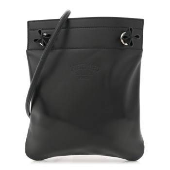 HERMES Milo Lambskin Swift Mini Aline Black