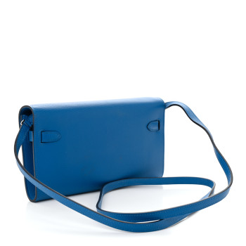 HERMES Evercolor Kelly To Go Wallet Bleu France