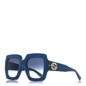 GUCCI Acetate Square Web Frame GG0178S Sunglasses Navy
