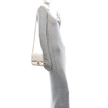CHANEL Lambskin Quilted CC Small Dynasty Flap White