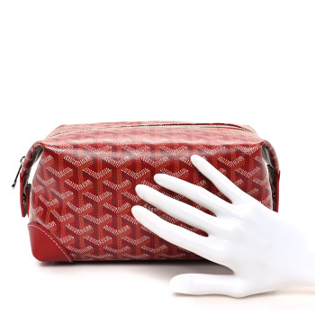 GOYARD Goyardine Boeing 25 Trousse de Toilette Red