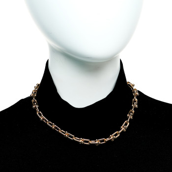TIFFANY 18K Rose Gold Medium HardWear Link Necklace