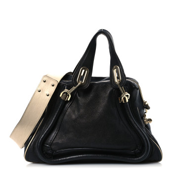 CHLOE Calfskin Medium Military Paraty Black