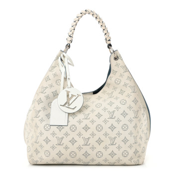 LOUIS VUITTON Mahina Carmel Hobo Snow