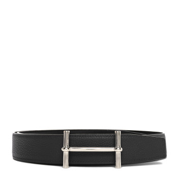 HERMES Box Togo 38mm H d'Ancre Belt 90 36 Black Bleu Nuit